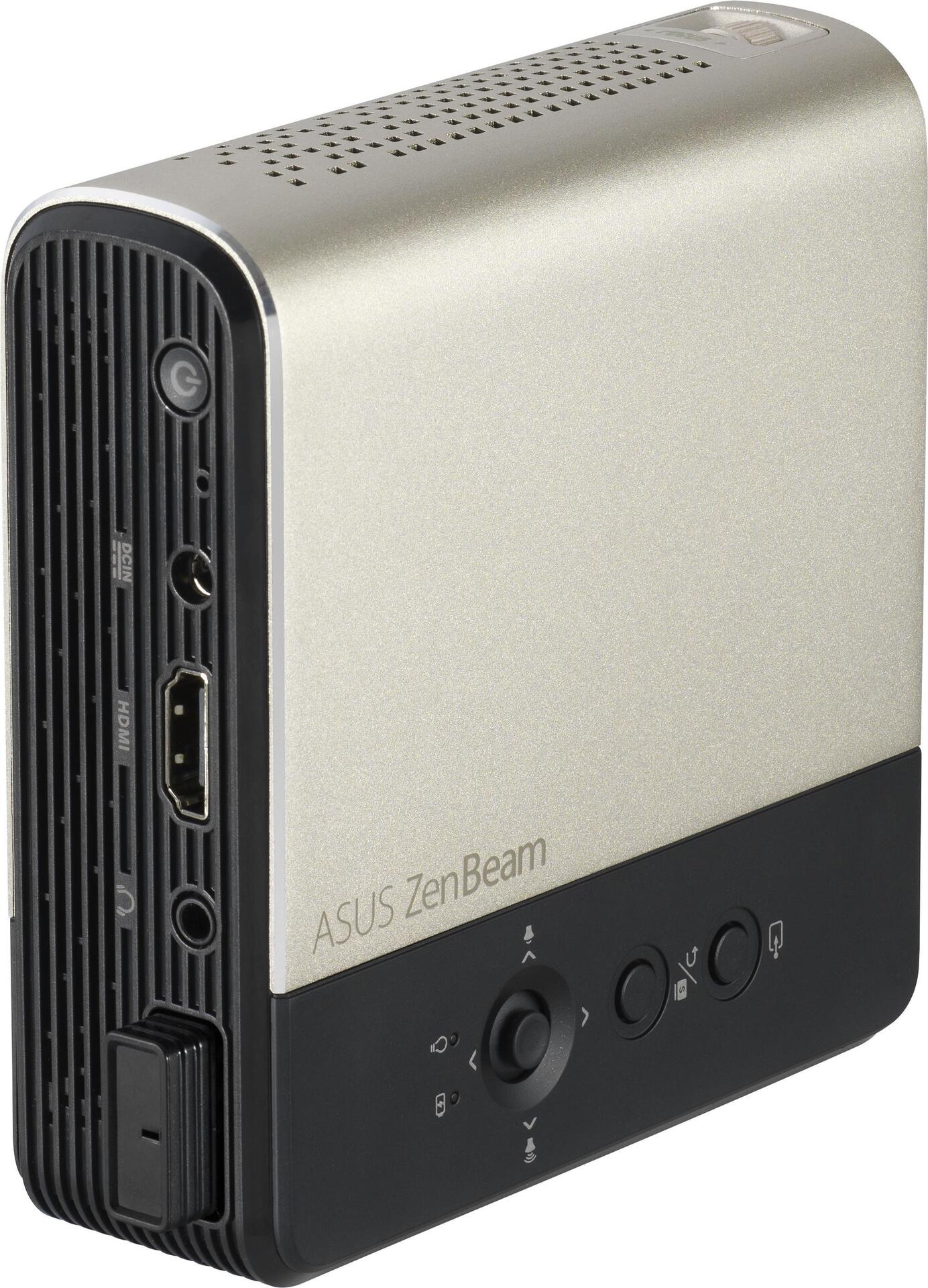 ASUS ZenBeam E2 - DLP-Projektor - LED - 300 lm - WVGA (854 x 480) - 16:9 - Gold (90LJ00H3-B01170) von Asus