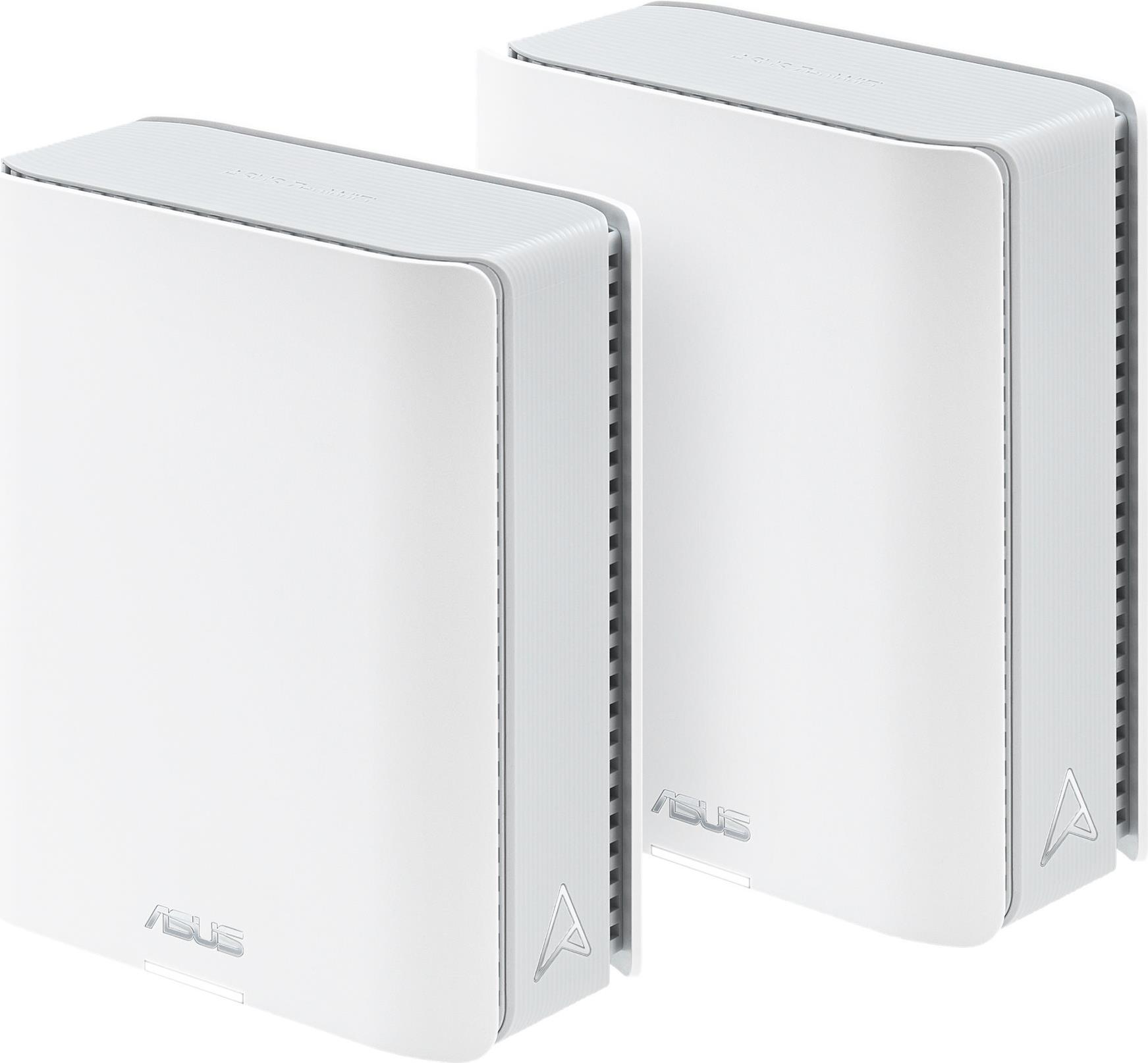 ASUS ZenWiFi BT8 - WLAN-System - (2 Router) - up to 5,900 sq.ft - Netz Wi-Fi 7, 2.5GbE, 5GbE, 10GbE - Wi-Fi 7 - Multi-Band (90IG0930-MO3B20) von Asus