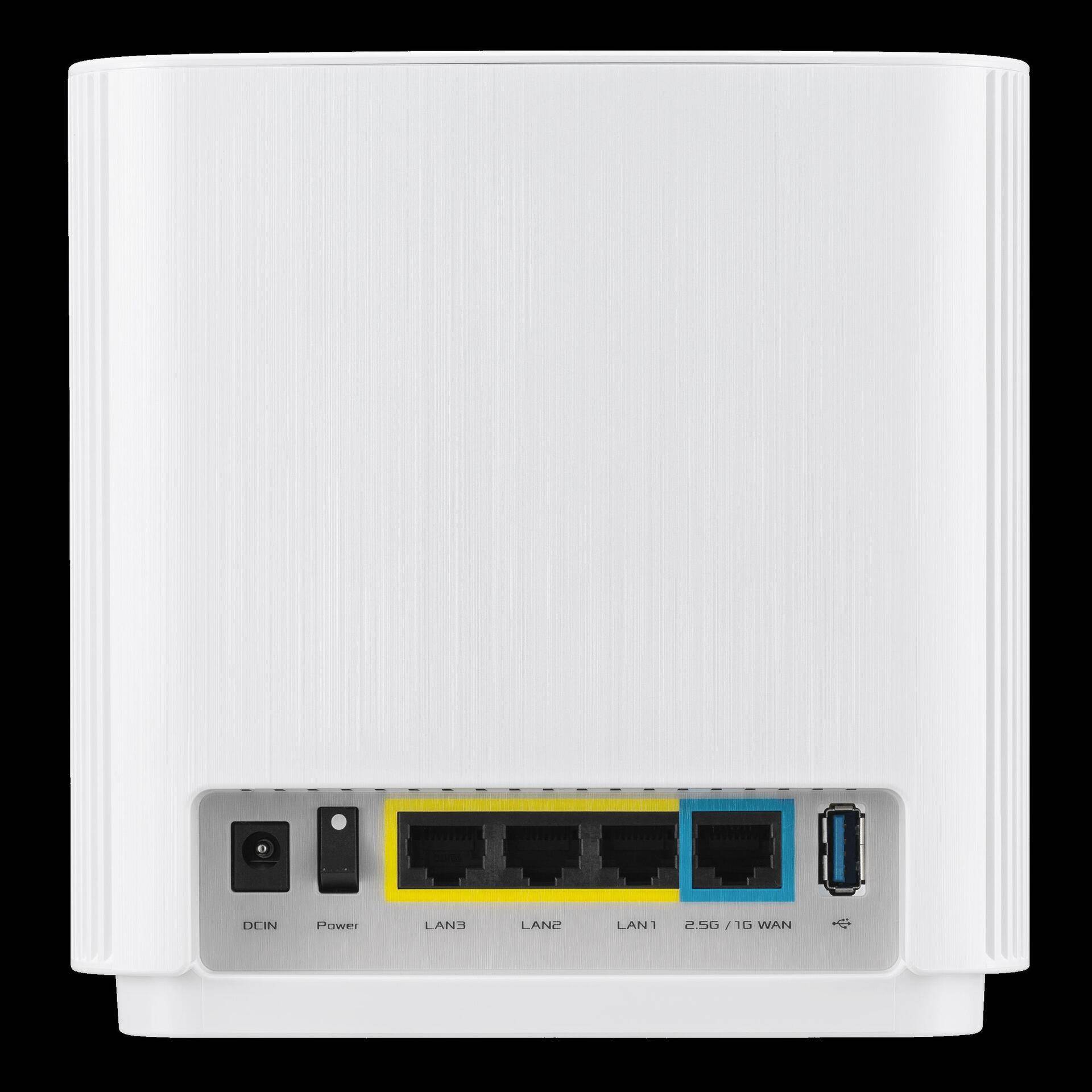 ASUS ZenWiFi XT9 - WLAN-System (2 Router) - up to 5,700 sq.ft - Netz - GigE, 2,5 GigE - 802,11a/b/g/n/ac/ax - Tri-Band (90IG0740-MO3B40) von Asus