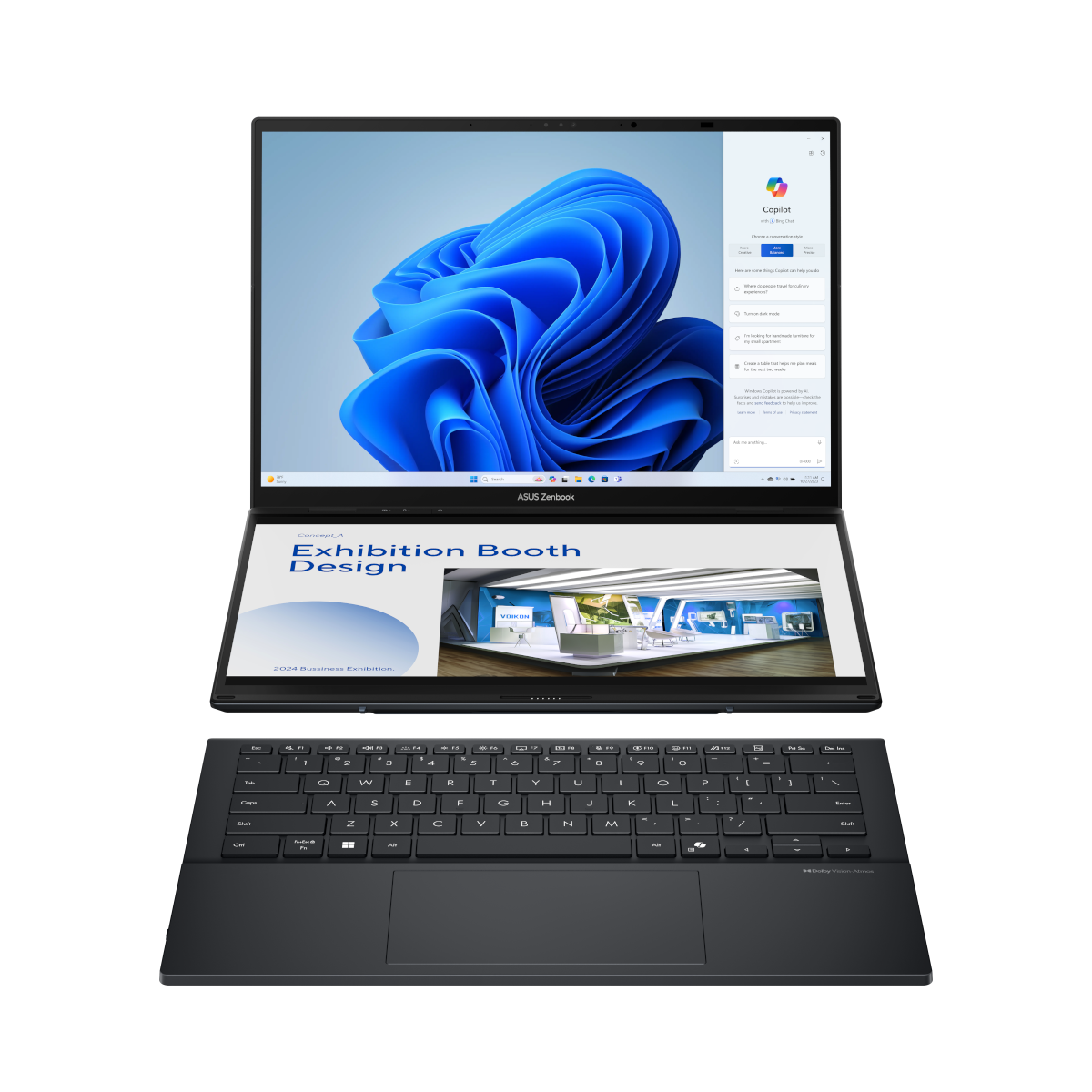 ASUS Zenbook Duo OLED UX8406CA-QL194W - 14" WUXGA OLED, Intel Core Ultra 9-285H, 32GB RAM, 1TB SSD, Intel Arc, Windows 11 von Asus