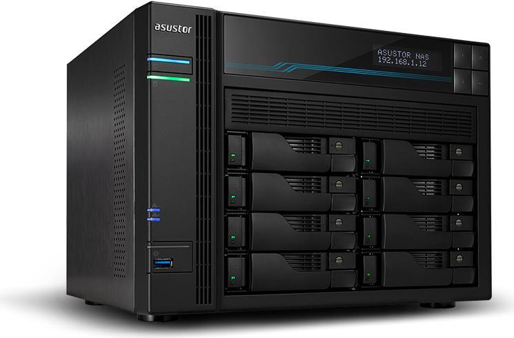 ASUSTOR Lockerstor 10 AS6510T - NAS-Server - 10 Schächte - SATA 6Gb/s - RAID 0, 1, 5, 6, 10, JBOD - RAM 8 GB - 2.5 Gigabit Ethernet / 10 Gigabit Ethernet - iSCSI Support von Asus