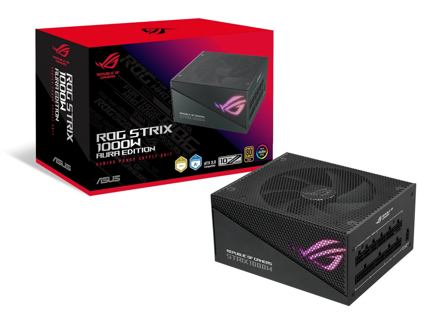 Asus ROG STRIX 1000W Gold Aura Edition RGB PC-Netzteil von Asus