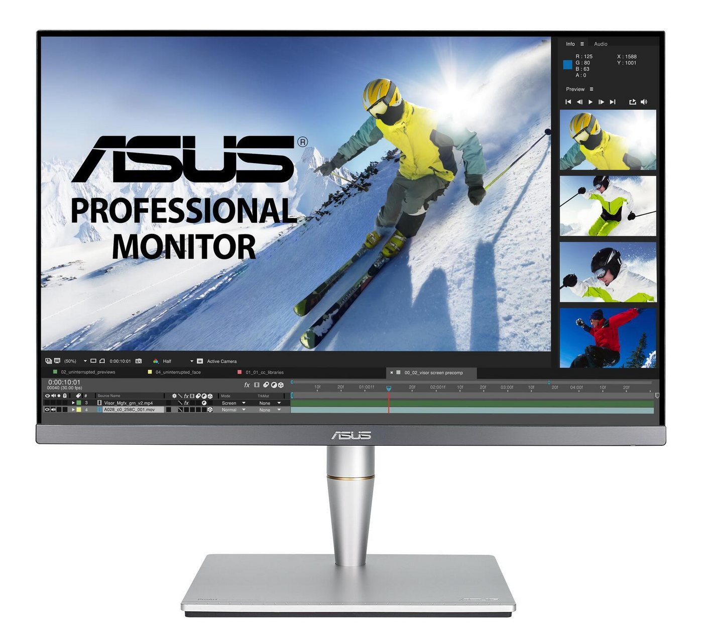 Asus ASUS PA24AC LCD-Monitor (1.920 x 1.200 WUXGA, 5 ms Reaktionszeit, IPS Panel) von Asus