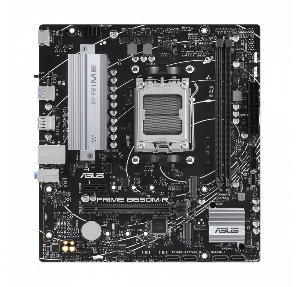 Asus ASUS PRIME B650M-R mATX Mainboard für kompakte PCs. Computer-Kabel, AM5 Sockel für neueste CPUs und M.2 SSD Unterstützung Asus ASUS PRIME B650M-R mATX Mainboard für kompakte PCs. Computer-Kabel, AM5 Sockel für neueste CPUs und M.2 SSD Unterstützung von Asus