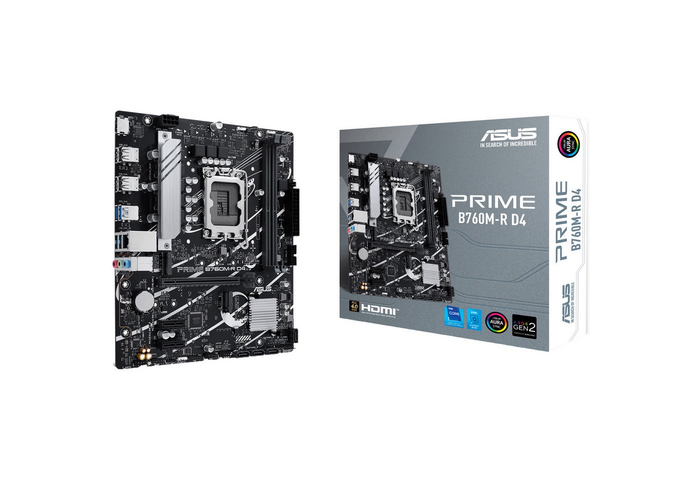 Asus ASUS PRIME B760M-R D4, Mainboard Mainboard AURA Sync Asus ASUS PRIME B760M-R D4, Mainboard Mainboard AURA Sync von Asus