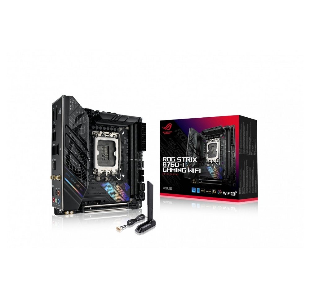 Asus ASUS ROG STRIX B760-I GAMING WIFI Mini-ITX Mainboard. Computer-Kabel, WiFi 6E und 2.5G Ethernet Asus ASUS ROG STRIX B760-I GAMING WIFI Mini-ITX Mainboard. Computer-Kabel, WiFi 6E und 2.5G Ethernet von Asus