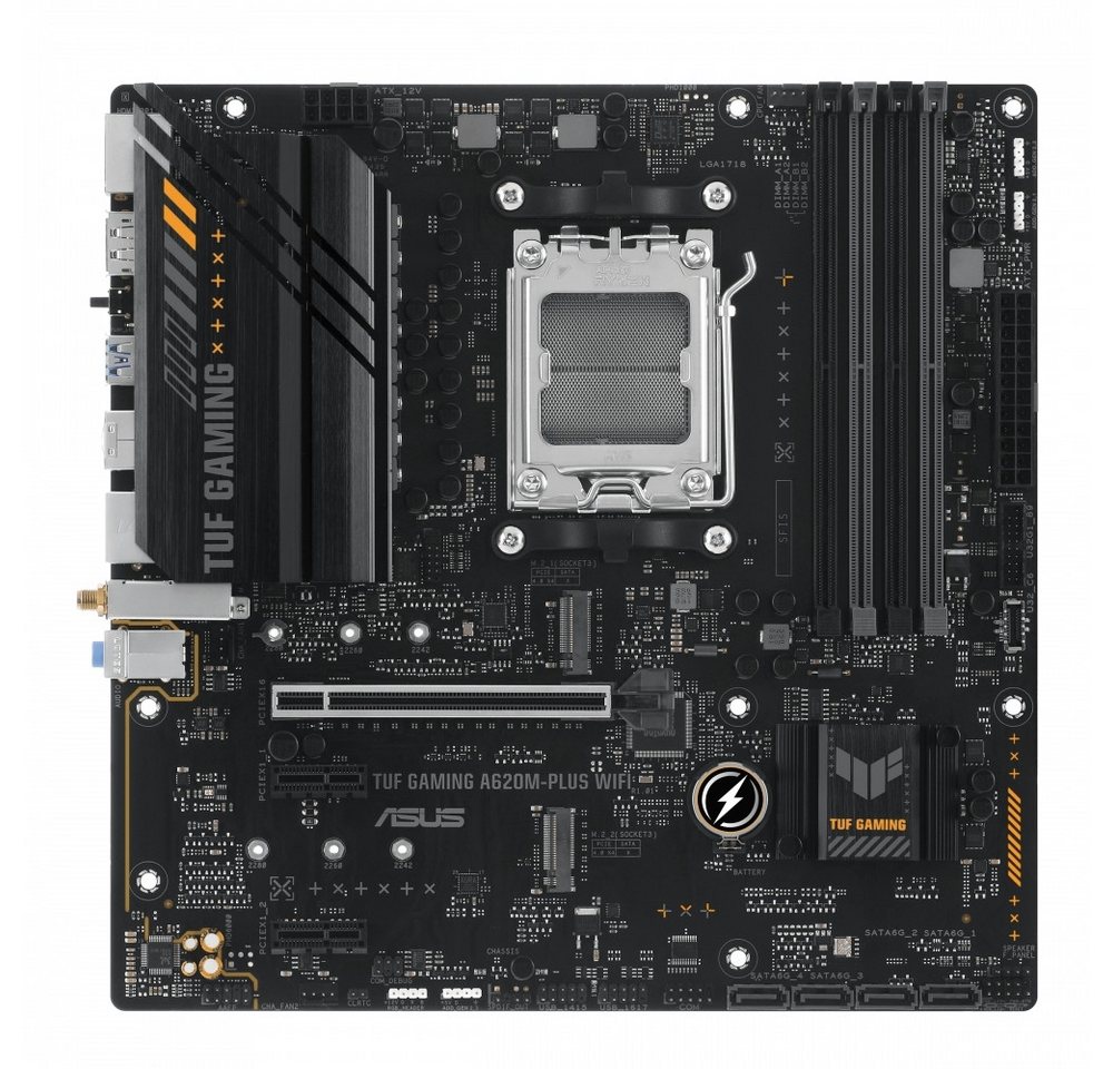 Asus ASUS TUF GAMING A620M-PLUS WIFI mATX Mainboard Computer-Kabel, Integriertes WiFi 6 und Bluetooth 5.3 Asus ASUS TUF GAMING A620M-PLUS WIFI mATX Mainboard Computer-Kabel, Integriertes WiFi 6 und Bluetooth 5.3 von Asus