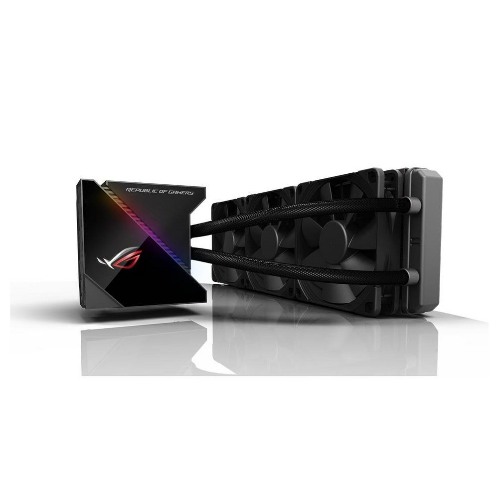 Asus Computer-Kühler ROG Ryujin 360 All-in-One, CPU-Wasserkühlung OLED-Display Aura Sync RGB PPC-PWM-Lüfter, schwarz von Asus