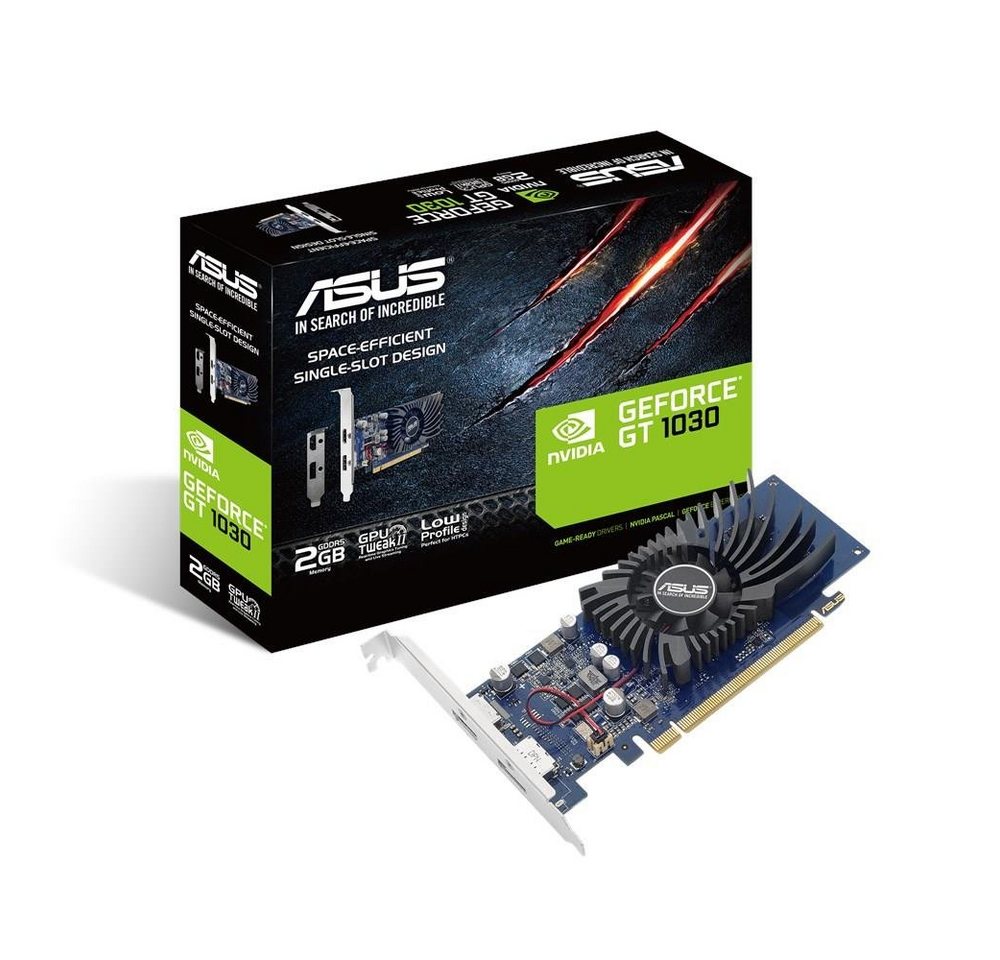 Asus GT1030-2G-BRK NVIDIA GeForce GT 1030 Grafikkarte (2 GB, GDDR5 Speicher, Low Profile Gaming, PCIe 3.0) von Asus