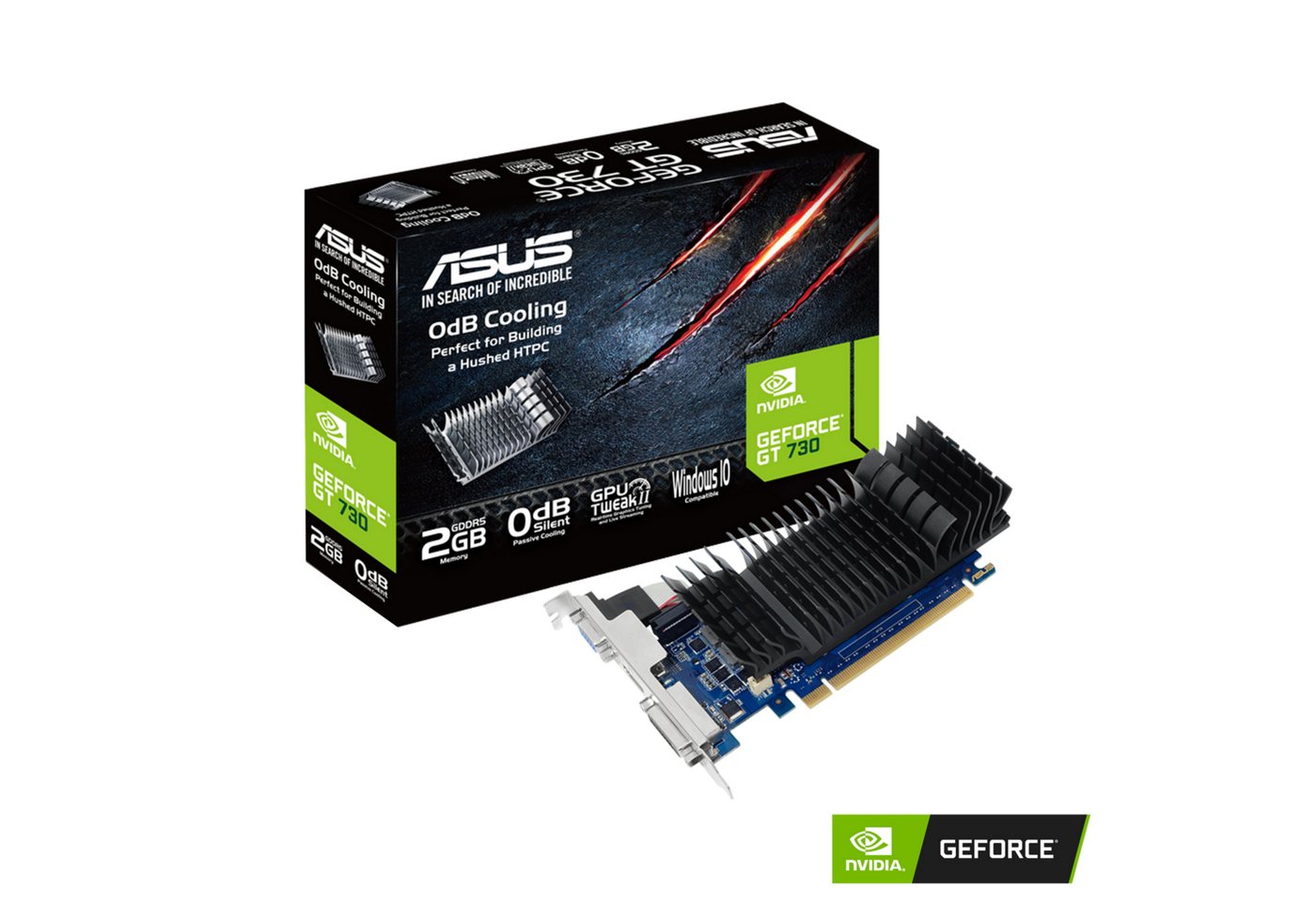 Asus GeForce GT 730 Low-Profile Grafikkarte (2 GB, GDDR5) von Asus