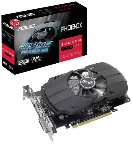 Asus Grafikkarte AMD Radeon RX 550 2GB GDDR5-RAM PCIe HDMI®, DVI, DisplayPort von Asus