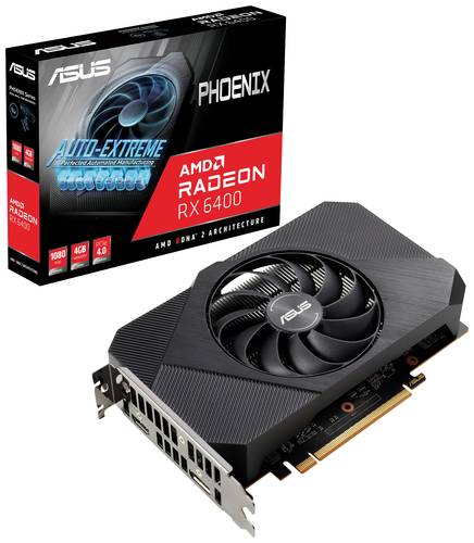 Asus Grafikkarte AMD Radeon RX 6400 4GB GDDR6-RAM PCIe HDMI®, DisplayPort von Asus