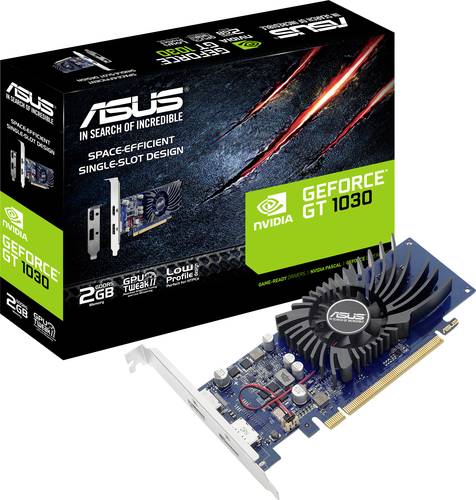 Asus Grafikkarte Nvidia GeForce GT1030 2GB GDDR5-RAM PCIe HDMI®, DisplayPort Low Profile von Asus