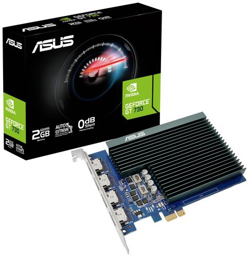 Asus Grafikkarte Nvidia GeForce GT730 2GB GDDR5-RAM 4 x HDMI® Passiv gekühlt PCIe x1 von Asus