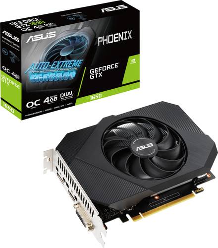 Asus Grafikkarte Nvidia GeForce GTX1650 Phoenix Overclocked 4GB GDDR6-RAM PCIe x16 HDMI®, DVI, Disp von Asus