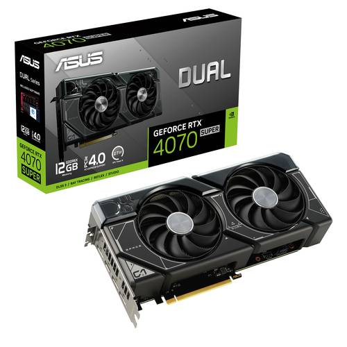 Asus Grafikkarte Nvidia GeForce RTX 4070 Super DUAL 12GB GDDR6X-RAM PCIe x16 HDMI®, DisplayPort von Asus