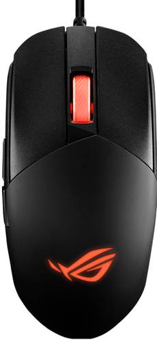 Asus ROG STRIX IMPACT III Gaming-Maus USB Optisch Schwarz 6 Tasten 12000 dpi Beleuchtet, Ergonomisch von Asus