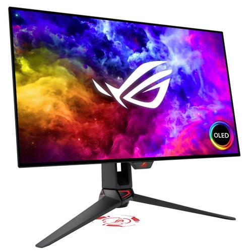 Asus PG27AQDM ROG Swift Gaming Monitor EEK G (A - G) 67.3cm (26.5 Zoll) 2560 x 1440 Pixel 16:9 0.03 von Asus