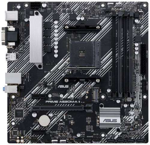 Asus PRIME A520M-A II/CSM Mainboard Sockel (PC) AMD AM4 Formfaktor (Details) Micro-ATX Mainboard-Chi von Asus