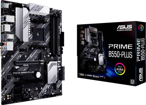 Asus PRIME B550-PLUS Mainboard Sockel (PC) AMD AM4 Formfaktor (Details) ATX Mainboard-Chipsatz AMD® von Asus