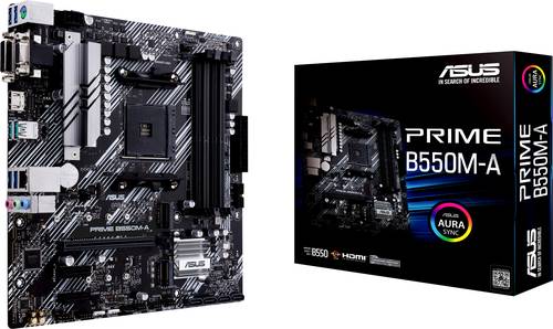 Asus PRIME B550M-A Mainboard Sockel (PC) AMD AM4 Formfaktor (Details) Micro-ATX Mainboard-Chipsatz A von Asus