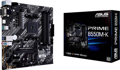 Asus PRIME B550M-K Mainboard Sockel (PC) AMD AM4 Formfaktor (Details) Micro-ATX Mainboard-Chipsatz A von Asus