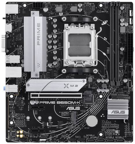Asus PRIME B650M-K Mainboard Sockel (PC) AMD AM5 Formfaktor (Details) Micro-ATX Mainboard-Chipsatz A von Asus