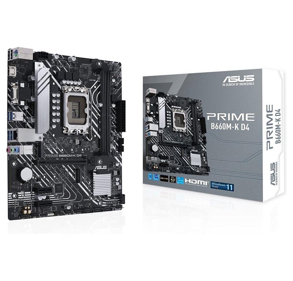Asus PRIME B660M-K D4 Mainboard, Intel B660, LGA 1700, mATX, DDR4, PCIe 4.0, M.2 Asus PRIME B660M-K D4 Mainboard, Intel B660, LGA 1700, mATX, DDR4, PCIe 4.0, M.2 von Asus