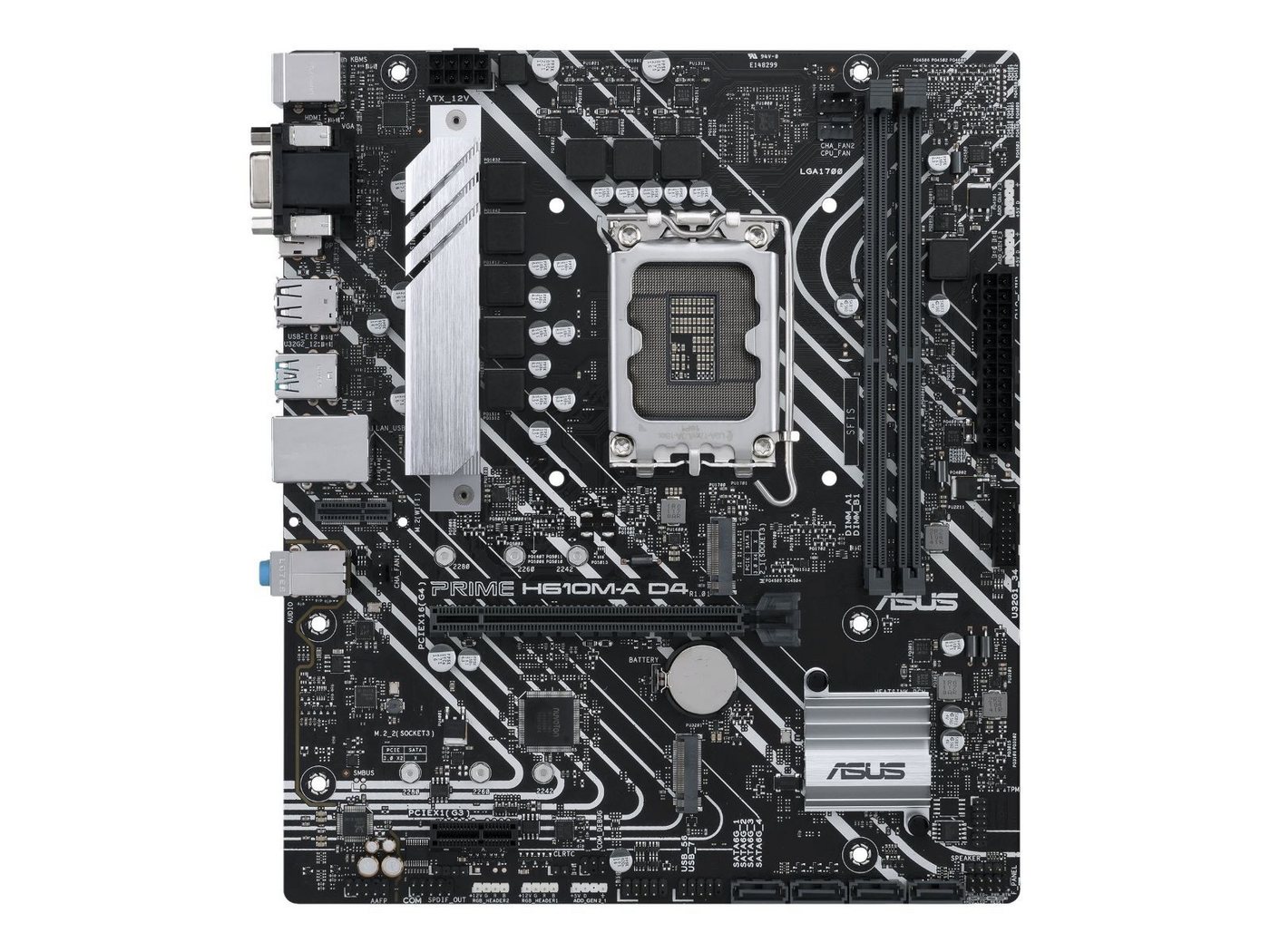 Asus PRIME H610M-A D4-CSM//LGA1700,H610,USB3.2 GEN 2,DUAL M.2,MB Mainboard von Asus