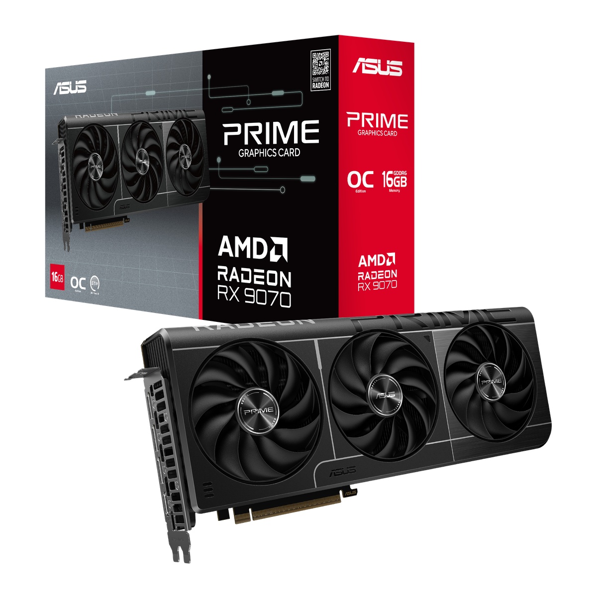 ASUS Prime Radeon RX 9070 OC Grafikkarte - 16GB GDDR6, HDMI, 3x DP ASUS Prime Radeon RX 9070 OC Grafikkarte - 16GB GDDR6, HDMI, 3x DP von Asus