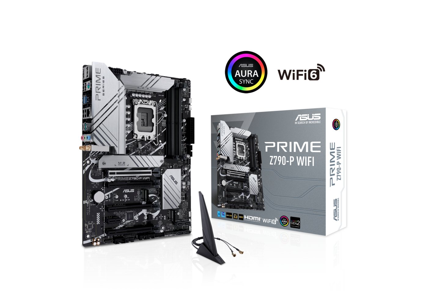 Asus PRIME Z790-P WIFI Mainboard, ATX, PCIe 5.0, DDR5 Speicher, 3x M.2, WiFI 6, HDMI, DisplayPort von Asus