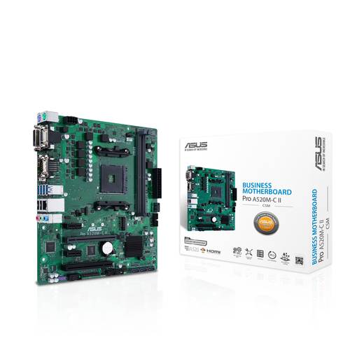 Asus PRO A520M-C II/CSM Mainboard Sockel (PC) AMD AM4 Formfaktor (Details) Micro-ATX Mainboard-Chips von Asus