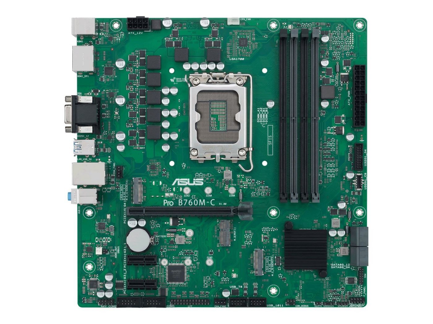 Asus PRO B760M-C-CSM//LGA1700,B760,USB3.2G1,DDR5,MB Mainboard Asus PRO B760M-C-CSM//LGA1700,B760,USB3.2G1,DDR5,MB Mainboard von Asus