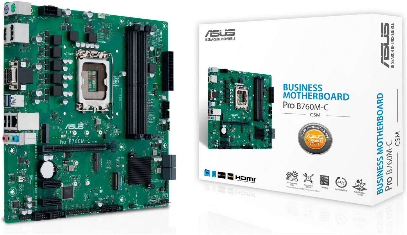 Asus PRO B760M-C-CSM Mainboard Asus PRO B760M-C-CSM Mainboard von Asus