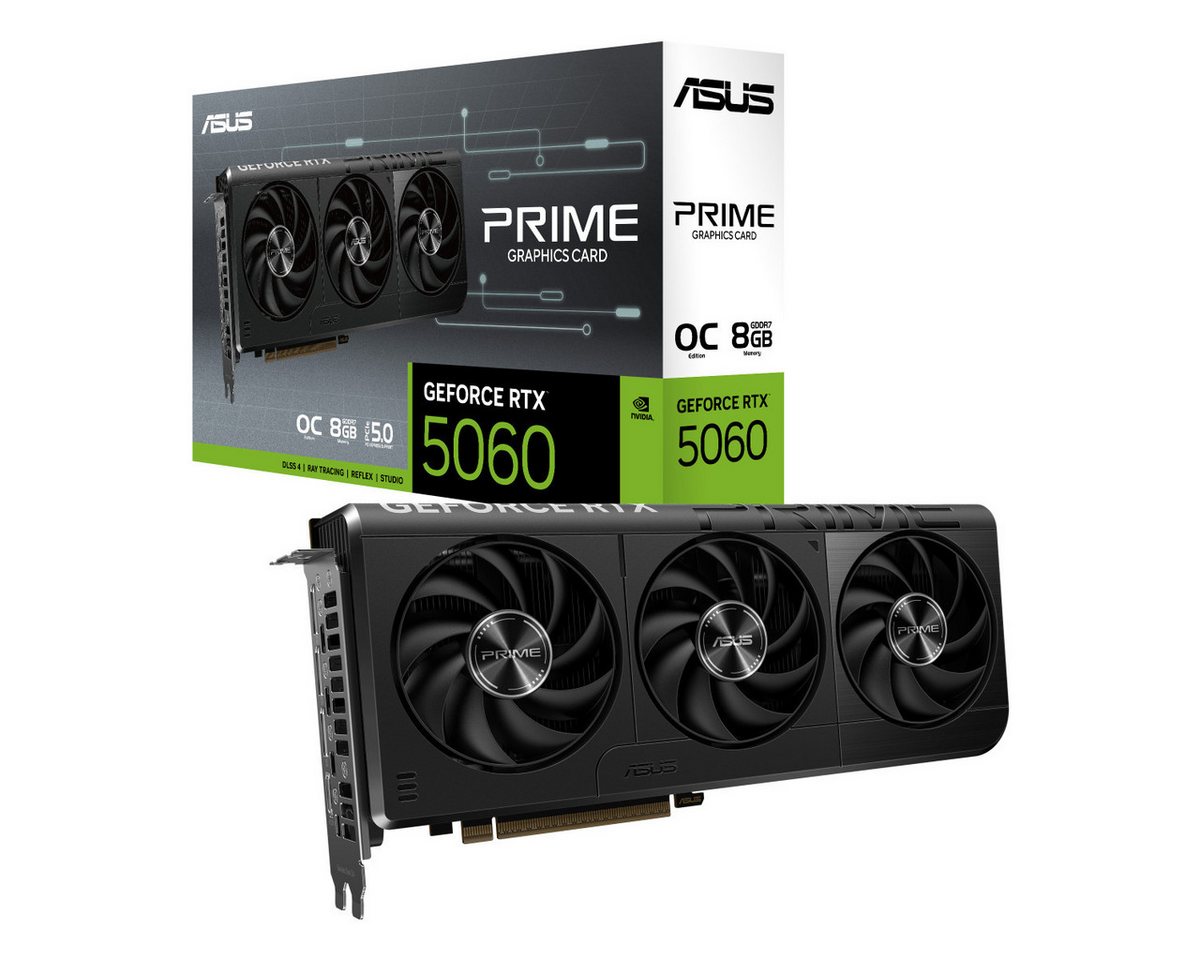 Asus Prime GeForce RTX 5060 Grafikkarte (8 GB, GDDR7) von Asus