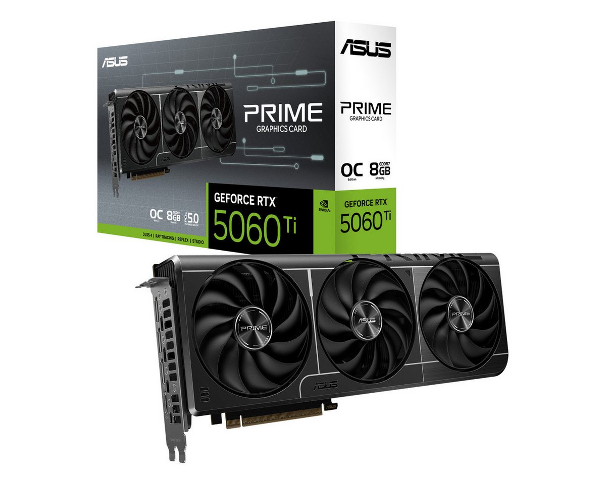 Asus Prime GeForce RTX 5060 Ti Grafikkarte (8 GB, GDDR7) von Asus