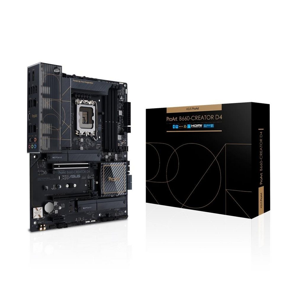 Asus ProArt B660-CREATOR D4 Mainboard, Intel LGA 1700, ATX, DDR4, PCIe 5.0, M.2, USB-C, DisplayPort von Asus
