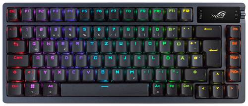 Asus ROG Azoth USB, Funk, Bluetooth® Gaming-Tastatur Deutsch, QWERTZ Schwarz Beleuchtet, Abnehmbare von Asus