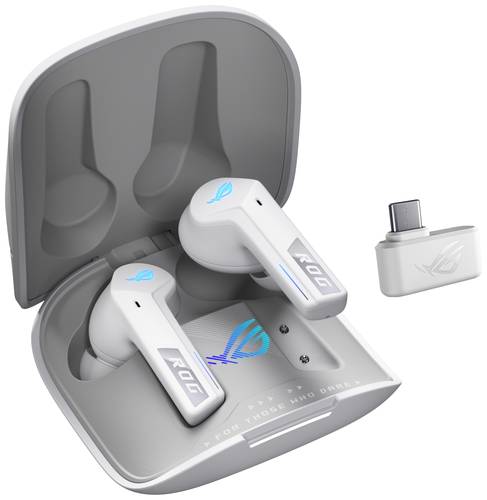 Asus ROG Cetra True Wireless Speednova Gaming In Ear Kopfhörer Bluetooth® Stereo Weiß Noise Cance von Asus