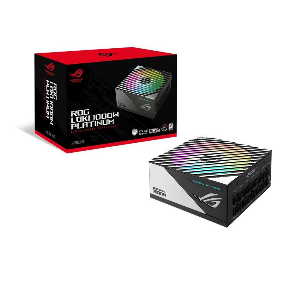 Asus ROG Loki SFX-L PC-Netzteil (1000W, Platinum, Vollmodular, 120 mm Lüfter PWM ARGB, LED) von Asus