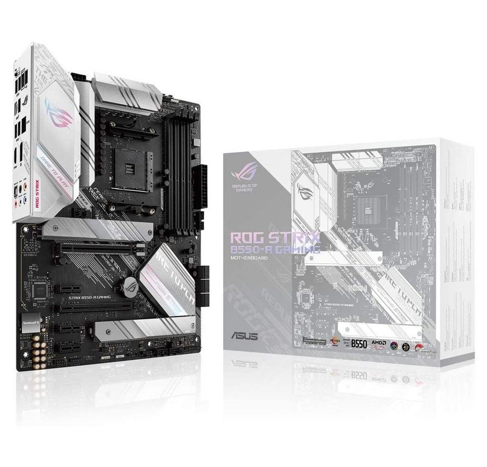Asus ROG STRIX B550-A GAMING Mainboard, AMD Ryzen AM4 ATX PCIe Dual M.2 SATA USB 3.2 Gen, Aura Sync RGB von Asus