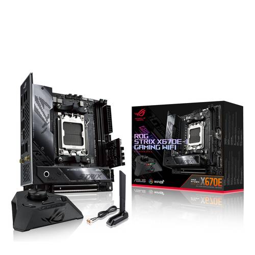 Asus ROG STRIX X670E-I GAMING WIFI Mainboard Sockel (PC) AMD AM5 Formfaktor (Details) Mini-ITX Mainb von Asus