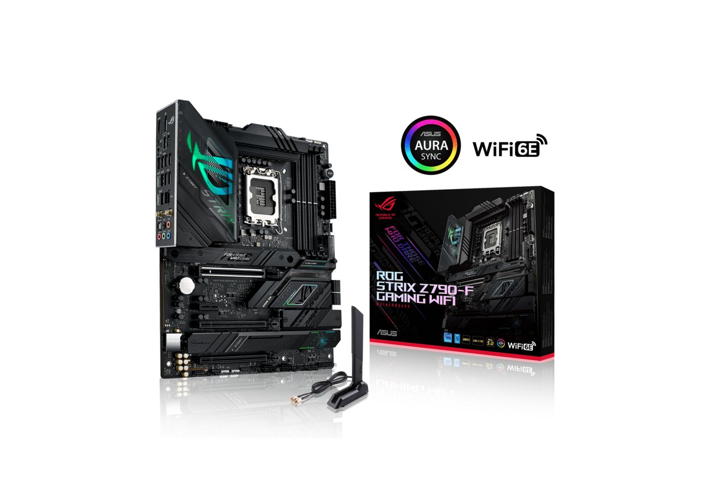 Asus ROG STRIX Z790-F GAMING WIFI Mainboard, ATX, DDR5 Speicher, 4x M.2, PCIe 5.0, WiFi 6E, AI Overclocking Asus ROG STRIX Z790-F GAMING WIFI Mainboard, ATX, DDR5 Speicher, 4x M.2, PCIe 5.0, WiFi 6E, AI Overclocking von Asus