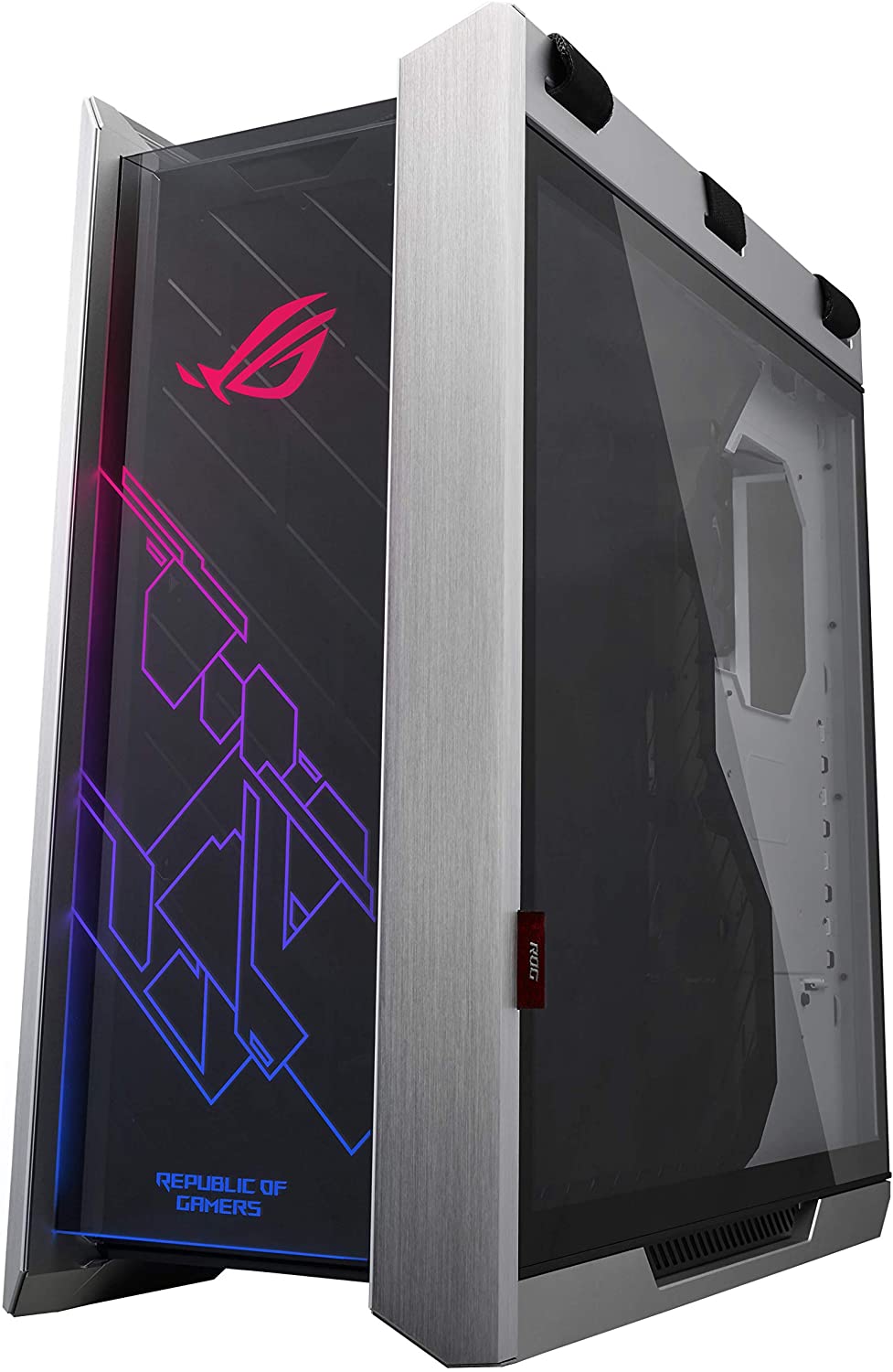 Asus ROG Strix Helios White Edition ATX Mid Tower Gaming-Gehäuse mit DREI Paneelen aus gehärtetem Glas und raffiniertem gebürstetem Aluminium und Aura-Sync-Technologie (90DC0023-B39000) von Asus