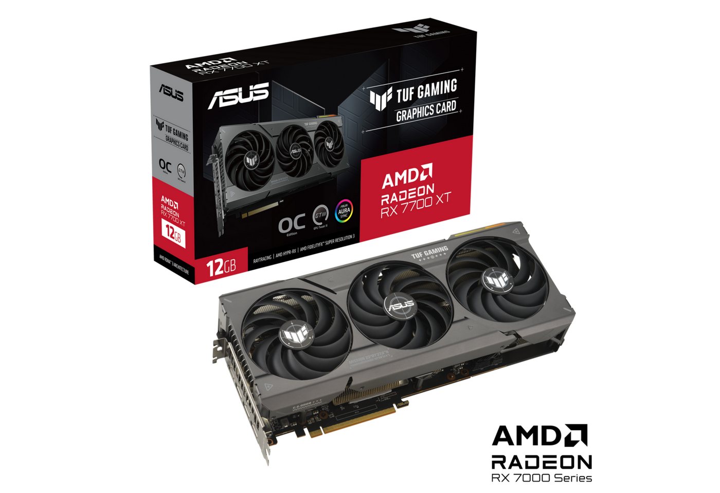 Asus TUF Gaming Radeon RX 7700 XT OC Grafikkarte (12 GB, GDDR6) von Asus