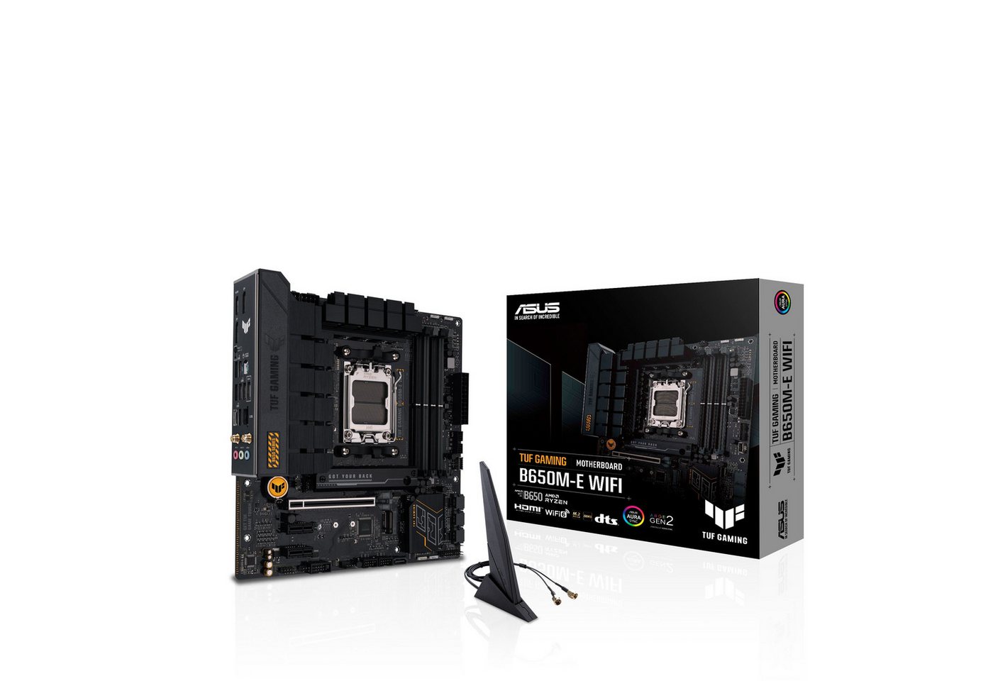 Asus TUF GAMING B650M-E WiFi AM5 MATX DDR5 WLAN AX Mainboard Asus TUF GAMING B650M-E WiFi AM5 MATX DDR5 WLAN AX Mainboard von Asus