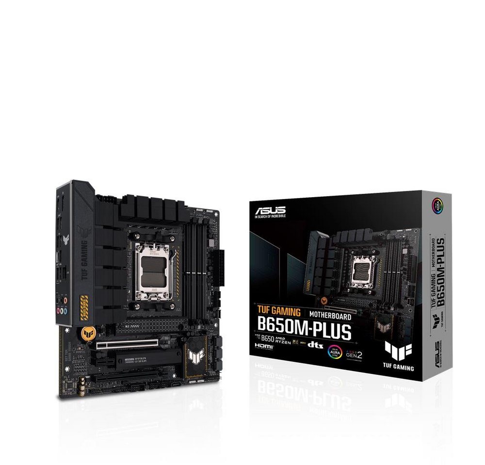 Asus TUF GAMING B650M-PLUS Mainboard, AMD AM5 Ryzen 7000, micro-ATX, PCIe 5.0, DDR5, USB von Asus