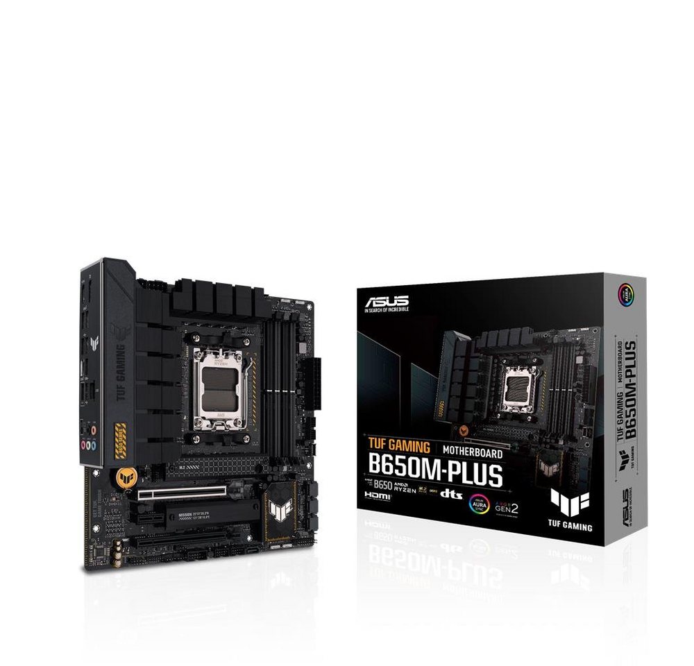 Asus TUF GAMING B650M-PLUS Mainboard, AMD AM5 Ryzen 7000, micro-ATX, PCIe 5.0, DDR5, USB Asus TUF GAMING B650M-PLUS Mainboard, AMD AM5 Ryzen 7000, micro-ATX, PCIe 5.0, DDR5, USB von Asus