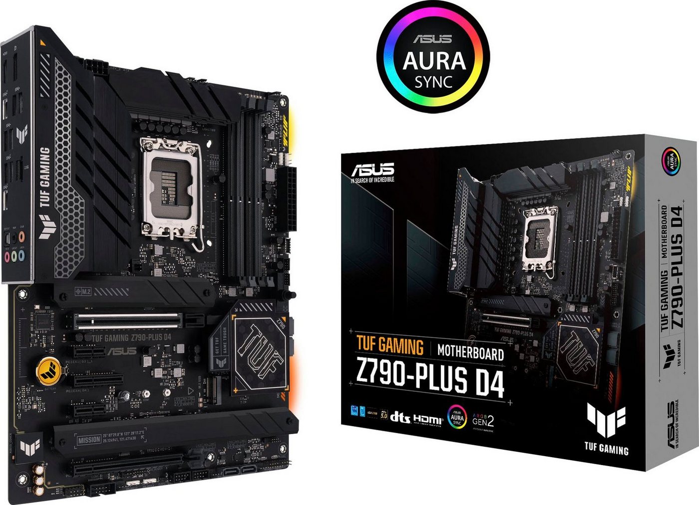 Asus TUF GAMING Z790-PLUS D4 Mainboard, ATX, PCIe 5.0, DDR4 Speicher, 4x M.2, HDMI, DisplayPort Asus TUF GAMING Z790-PLUS D4 Mainboard, ATX, PCIe 5.0, DDR4 Speicher, 4x M.2, HDMI, DisplayPort von Asus