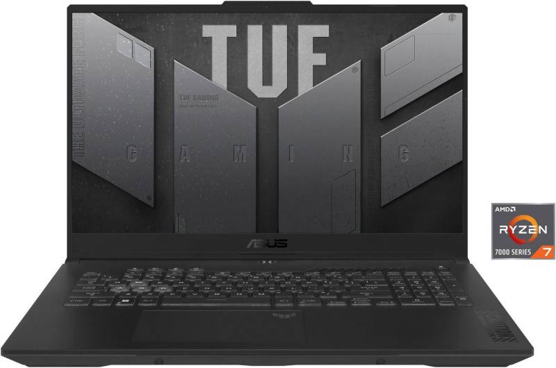 Asus TUF Gaming A17 FA707NV-HX048W Gaming-Notebook (43,9 cm/17,3 Zoll, AMD Ryzen 7 7735HS, GeForce RTX 4060, 1000 GB SSD) von Asus